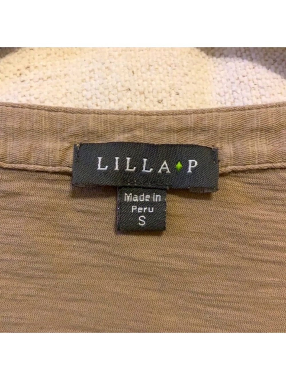 Lilla P Taupe Button-Front Tie Hem Shirt - Picture 5 of 6